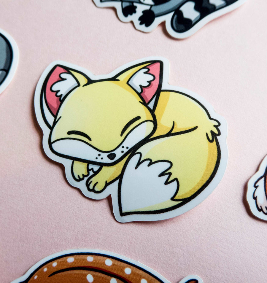 cute fox vinyl sticker 