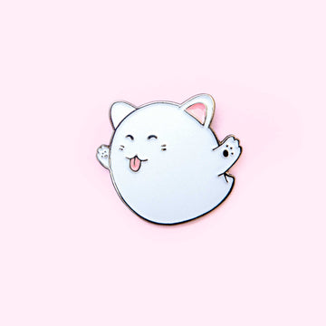 hALLOWEEN ghost cat enamel pin