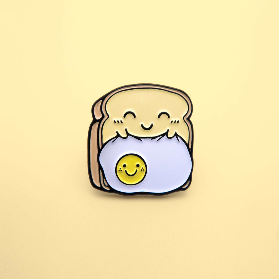 happy toast pin